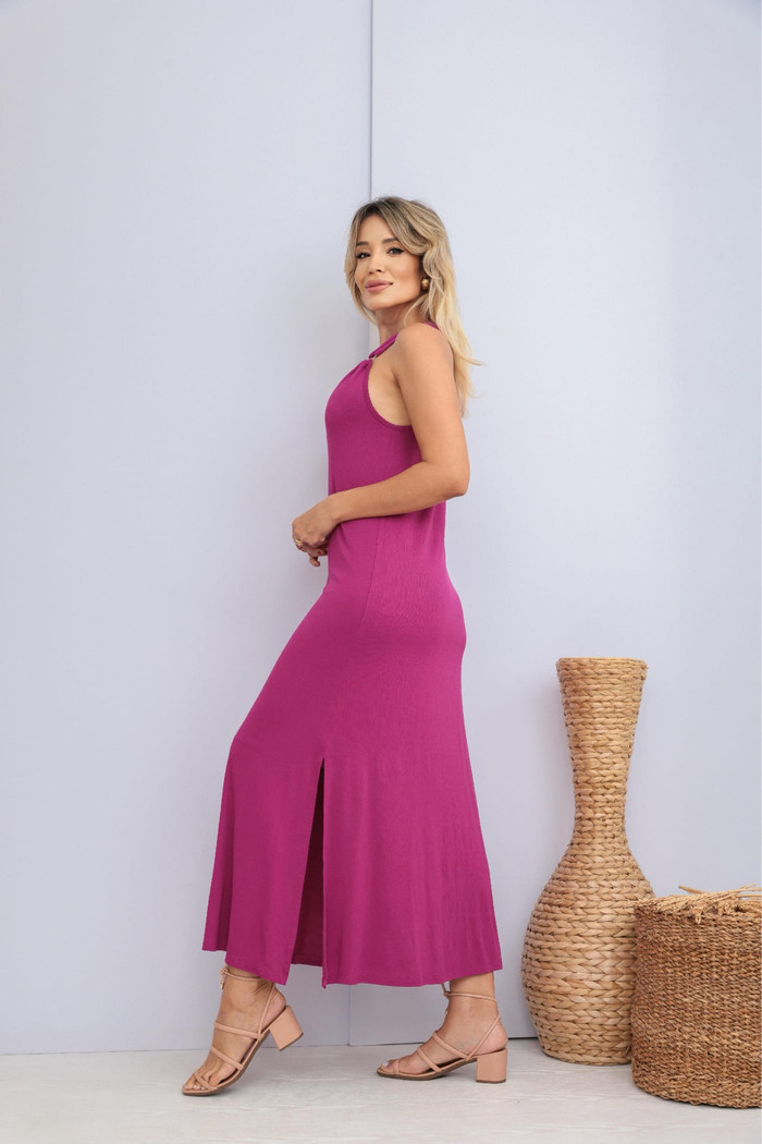 Vestido Evase Heloisa - Fúcsia