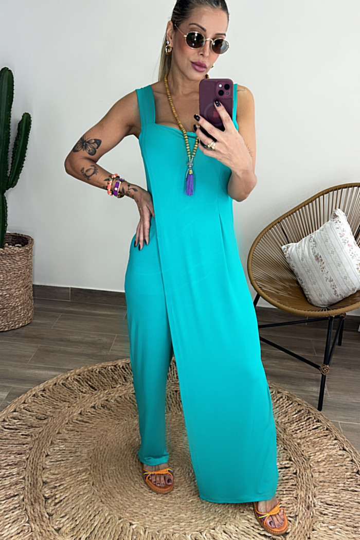 Macacão Alice em viscolycra Verde jade