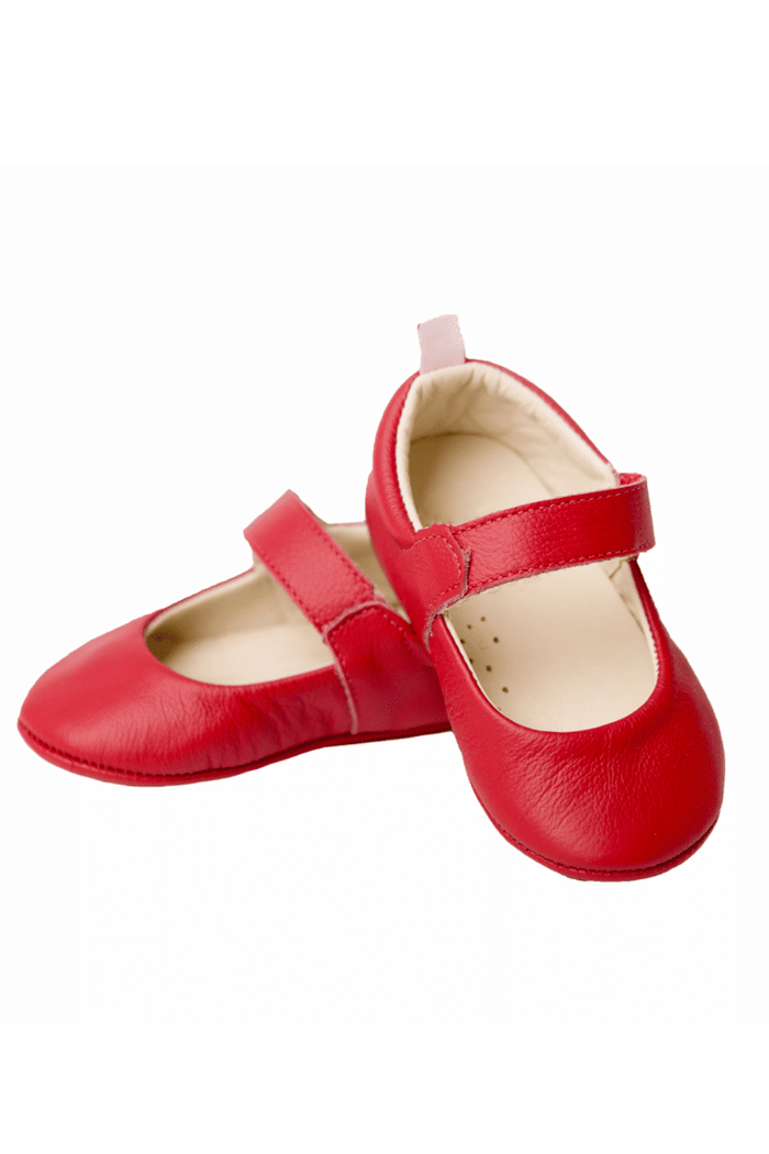 SAPATILHA BEBÊ LUIZA VERMELHO LISO