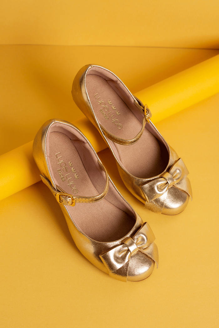 SAPATILHA INFANTIL BELLA DOURADO CHAMPAGNE