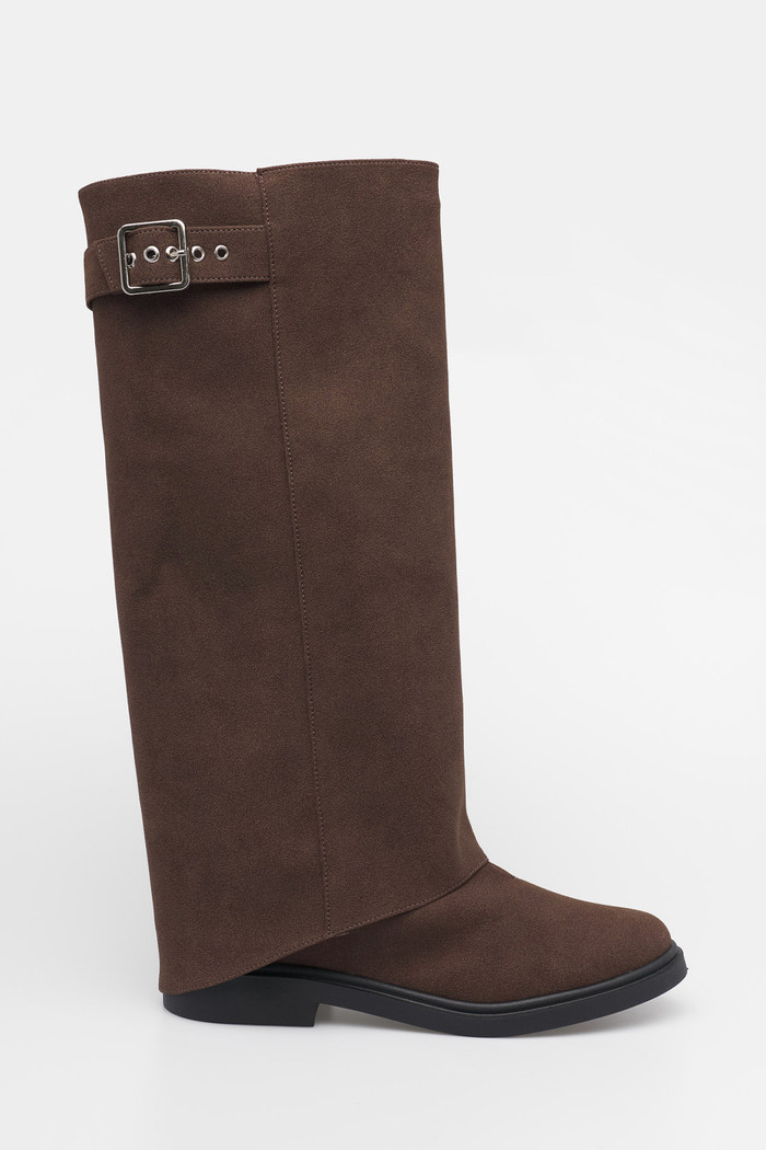 Bota Chelsea 2 em 1 Camurça Café