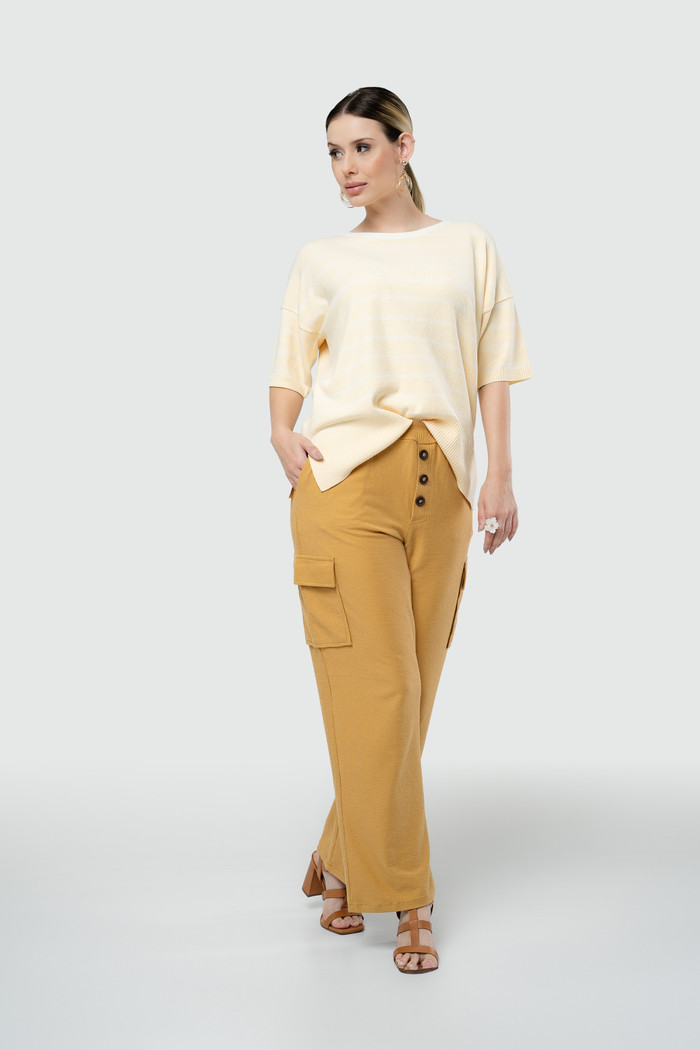 Calça Cargo - Ocre