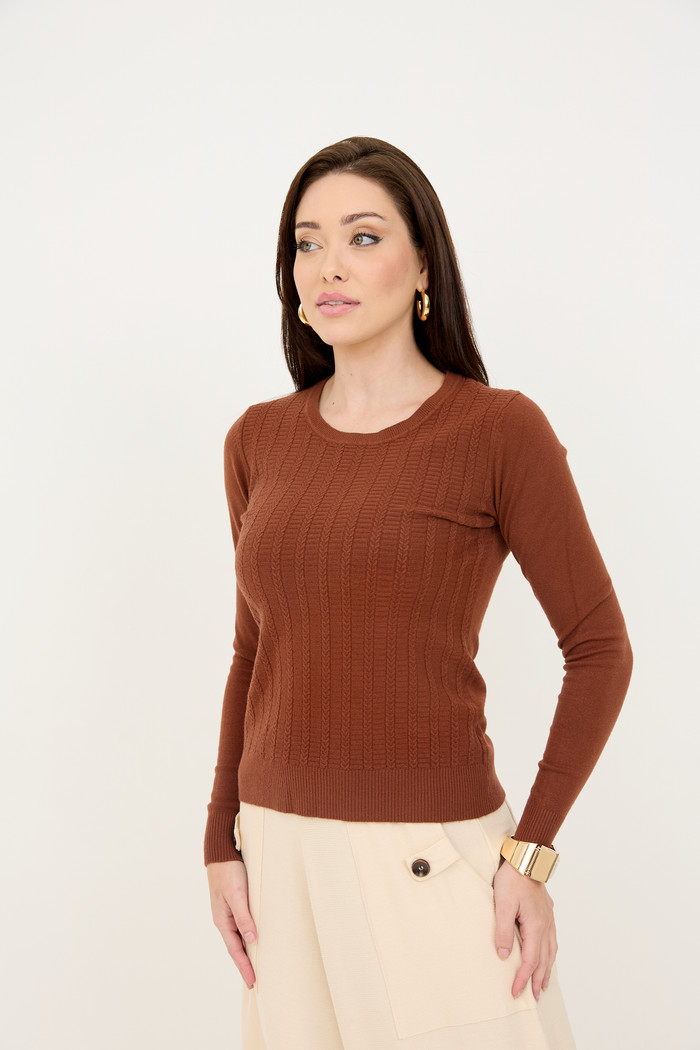 Blusa em Tricot Lyon - Chocolate