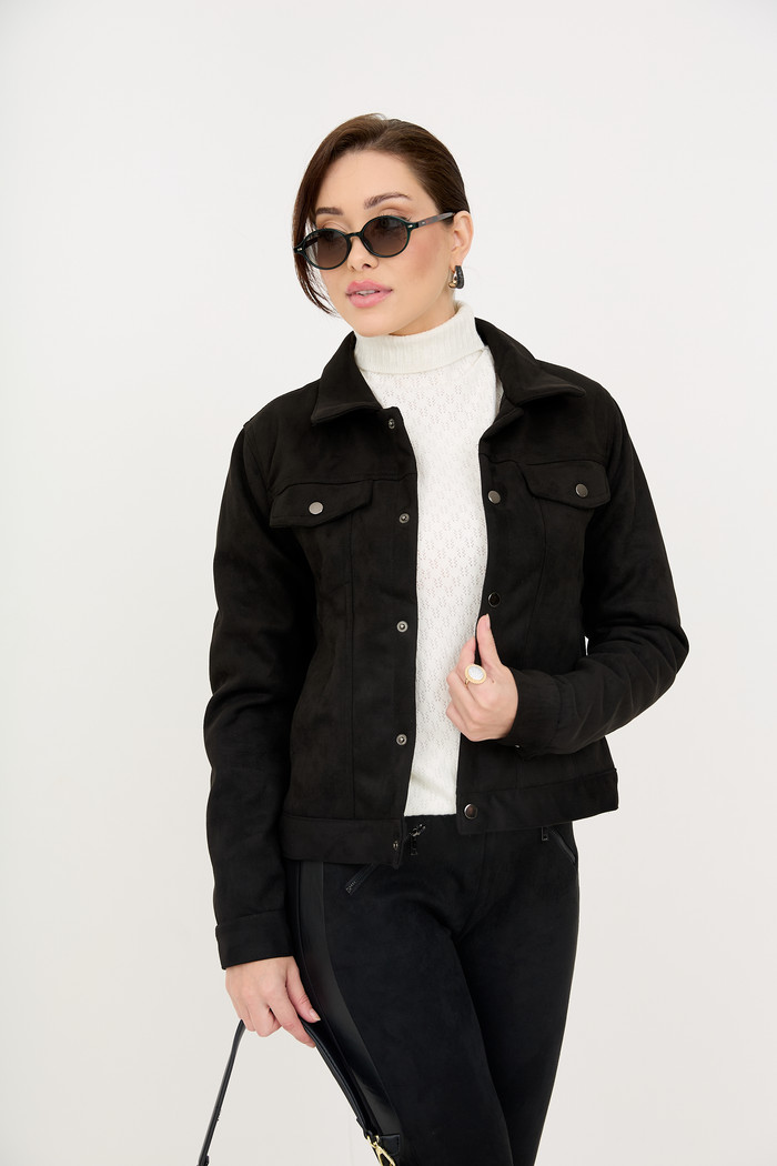 Jaqueta em Suede Marselha - Preta