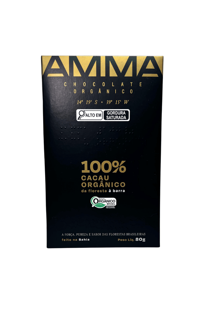 Chocolate Orgânico 100% Cacau AMMA - 80g