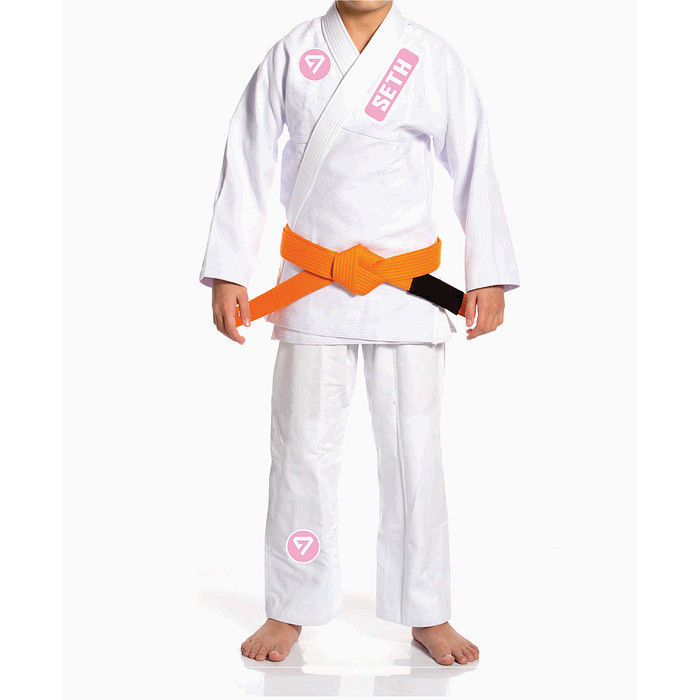 KIMONO JIU INFANTIL NEO - SETH (FEMININO - LOGO ROSA)