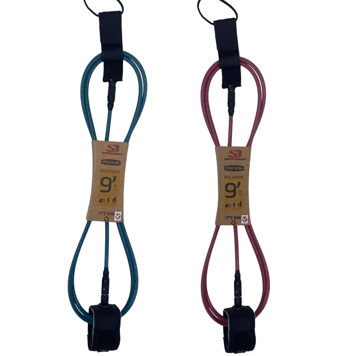 Leash Silverbay 9' x 8 mm - Pró Slim Whisper Big Wave