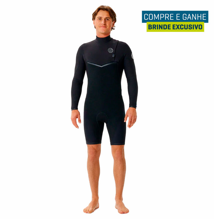 Short John Rip Curl E-Bomb E7 2mm Manga Longa Zip Free 2026