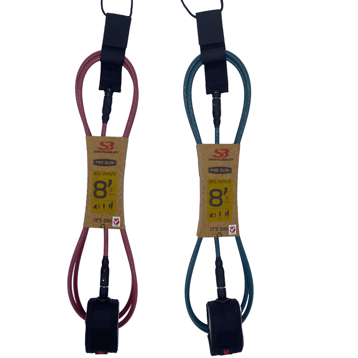 Leash Silverbay 8' x 8 mm - Pró Slim Whisper Big Wave