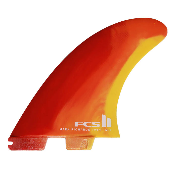 Quilhas FCS II MR Twin PC - Biquilha + Estabilizador - XL Sunset