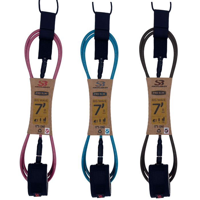 Leash Silverbay 7' x 8 mm - Pró Slim Whisper Big Wave