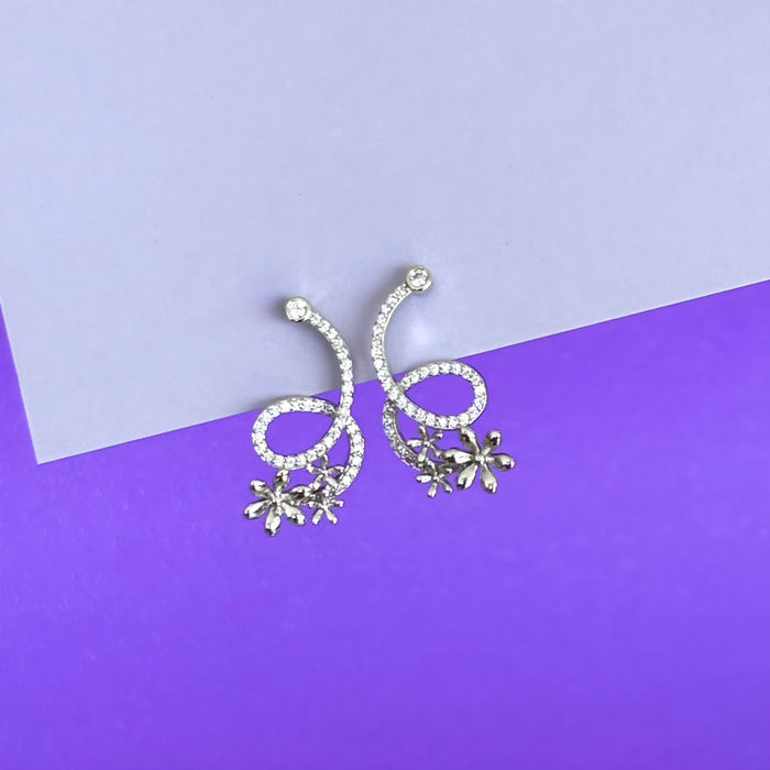 BRINCO LOOP FLORES ZIRCONIA