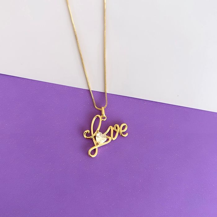 COLAR LOVE ZIRCONIA