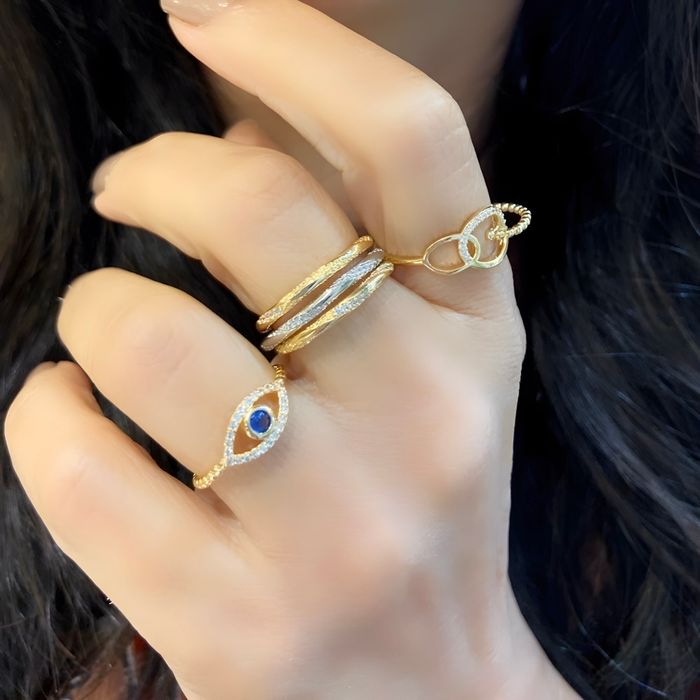 ANEL FINO TRAMA ZIRCONIA