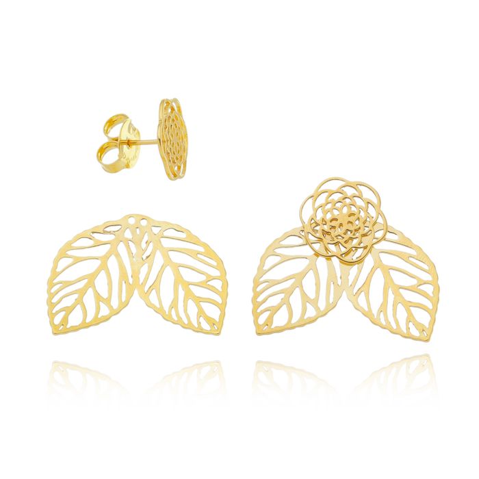 BR EAR JAQUET  FLOR  FOLHAS