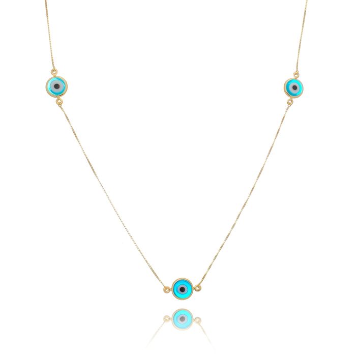 COLAR LONGO OLHO GREGO