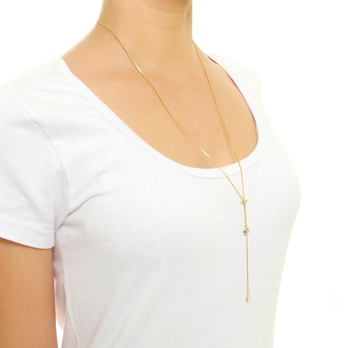 COLAR GRAVATA LARIAT ZIRCONIA