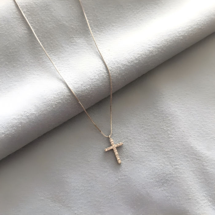 COLAR CRUZ MINI ZIRCONIA