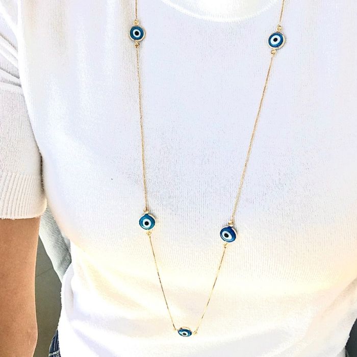 COLAR LONGO OLHO GREGO