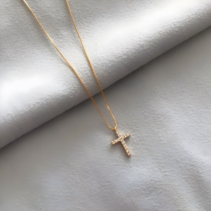 COLAR CRUZ MINI ZIRCONIA
