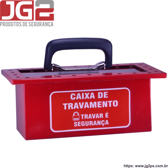 Caixa de bloqueio e travamento JG2 em aço de tampa deslizante acrícilica com 26 furos  JGL500-1