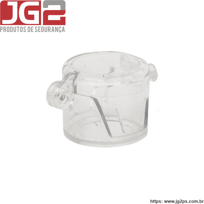 Bloqueio JG2 para botão emergencial em resina com furo de Ø30mm  JGL203-2