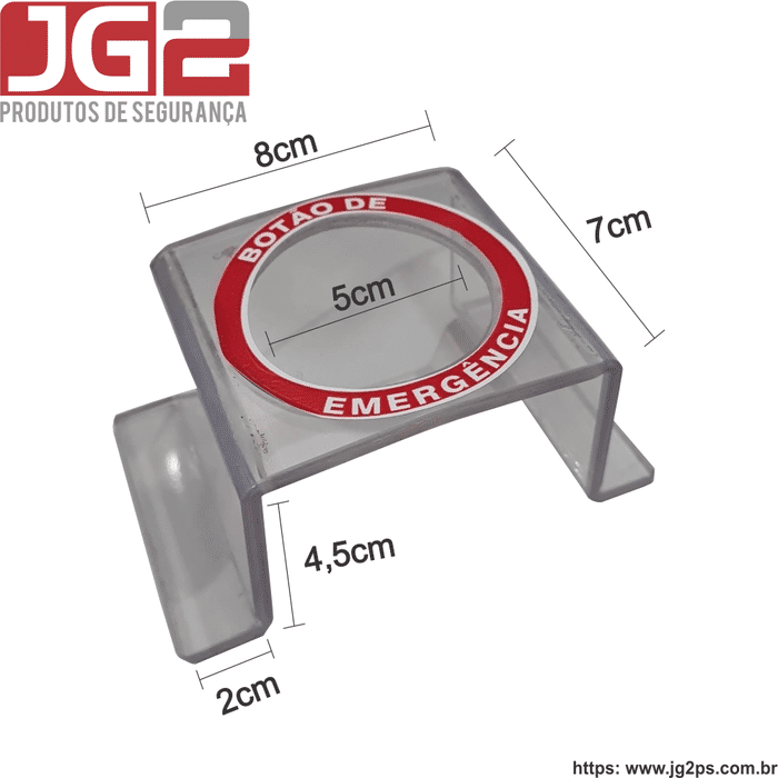 Bloqueio JG2 de cobertura para botão emergencial JGL206-3