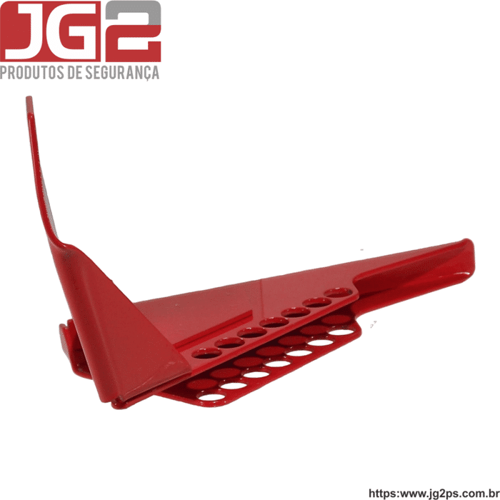 Dispositivo de bloqueio JG2 para válvula tipo esfera em aço de 1.1/4" a 3" e furo de 10mm  JGL302-2