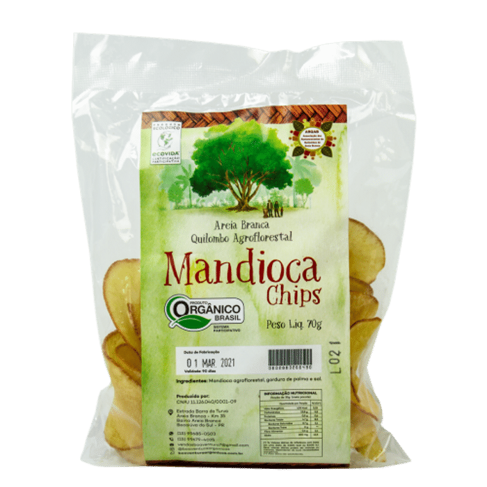 Chips De Mandioca Agroflorestal Orgânica - 70G