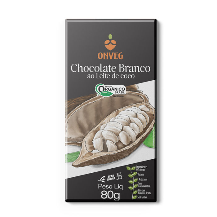 Chocolate Branco Vegano Orgânico OnVeg 80g
