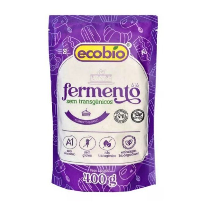 Fermento Para Bolo Não Transgênico ECOBIO - 400G