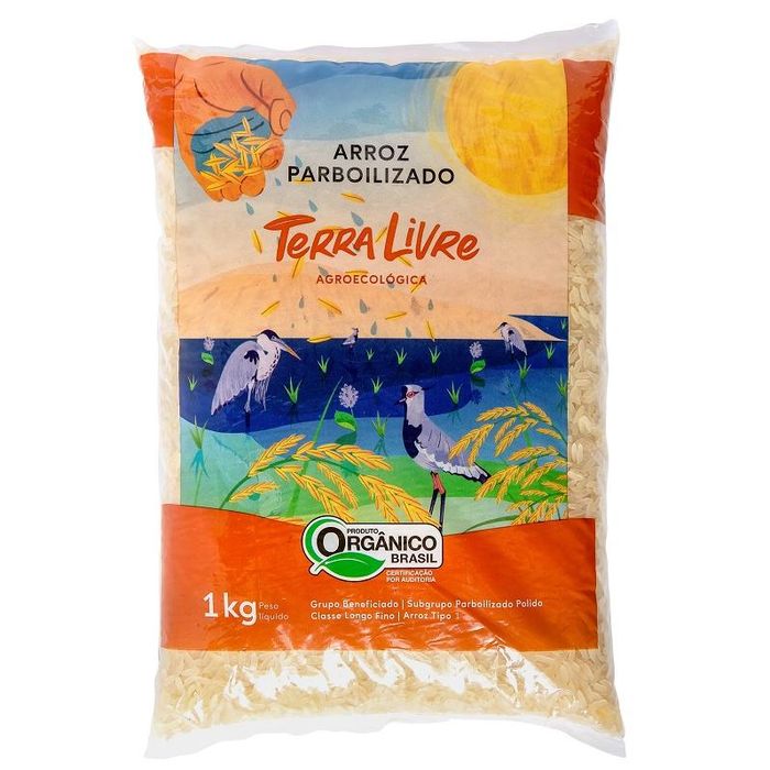 Arroz Parboilizado Terra Livre Orgânico 1Kg