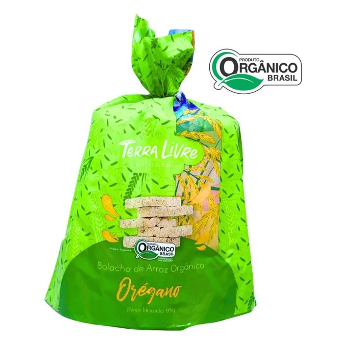 Bolacha de Arroz Terra Livre Orgânico Orégano 95g