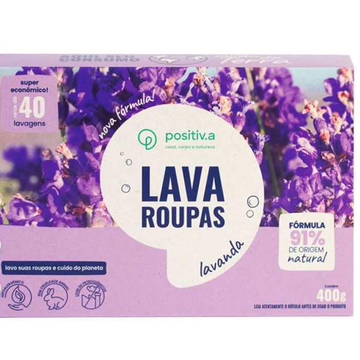 Lava Roupas em pó Positiv.a Lavanda 400g