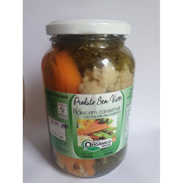 Conserva de Picles Orgânica - 300g Drenado