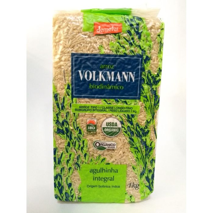 Arroz Agulhinha Integral Biodinâmico Volkmann 1kg