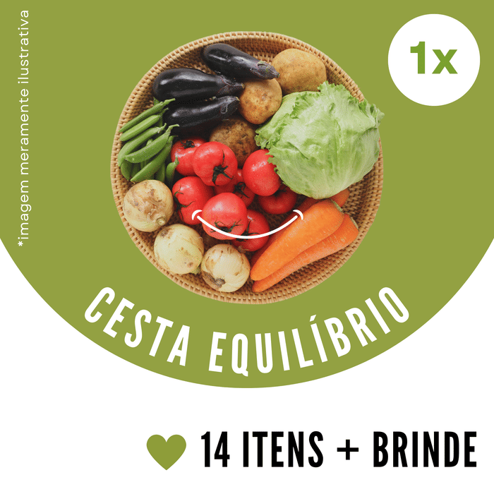 Cesta Orgânica EQUILÍBRIO - 14 ITENS + BRINDE