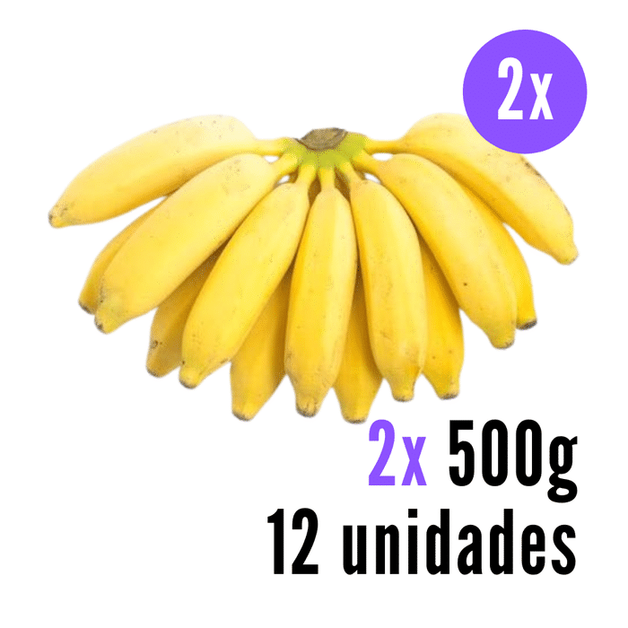Banana Prata Orgânica EM DOBRO - 2x 500g