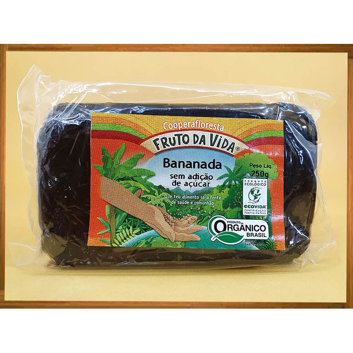 Bananada Orgânica SEM AÇÚCAR - 250G