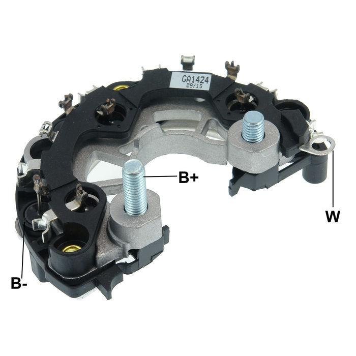 GA1424 - PLACA RETIFICADORA MAGNETI MARELLI 120A/ PALIO/ MB/ IVECO/ ZAFIRA - CONJ. REG. GA225 / GA/234/ GA261/ GA282 (EMB. COM 01 PECA- VALOR UNITARIO) - PC
