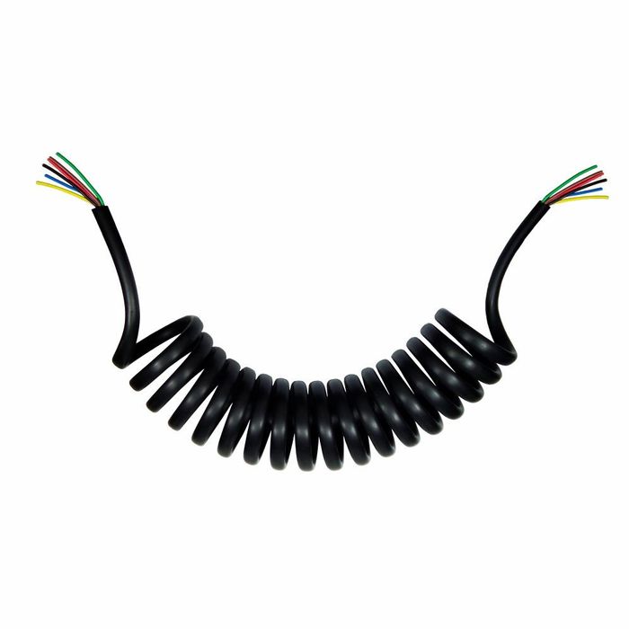 DNI8304 - CHICOTE ESPIRAL ELETRICO 7 VIAS 4,5 MT SEM CONECTOR - PC
