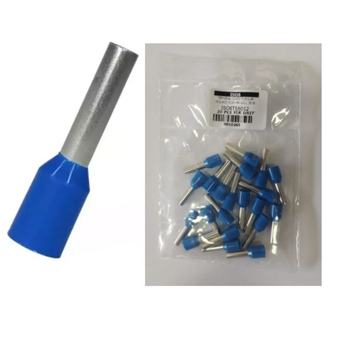 ISO6TE6012 - TERMINAL ILHOS TUBOLAR ISOLADO 6.00 MM AZUL (EMB. COM 20 PEÇAS - VALOR UNITARIO) - PC