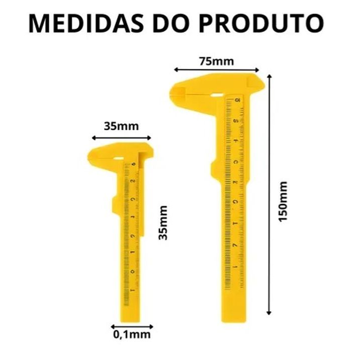 ISO6PQ6500 - PAQUIMETRO ANALOGICO DE PLASTICO (EMB. COM 02 PECAS- VALOR DO KIT) - PC