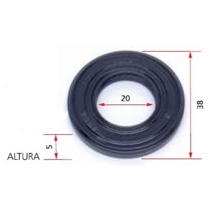 ISO7-3746 - RETENTOR PARTIDA MITSUBICHI/ RETROESCAVADEIRA CATERPILLAR 320/315 - 20 X 38 X 5 MM (EMB. COM 01 PECA - VALOR UNITARIO) - PC