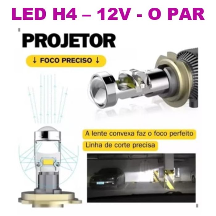 ISO14LFKB3 H4 12V - KIT LAMPADA FAROL LED KB3-H4 12V - 4000LM- CHIP CSP SUPER CANBUS (EMB. COM 02 PC- VALOR DO PAR) - KIT