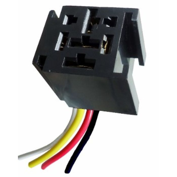 ISO107521 12/24V - SOQUETE PARA RELES DE 4 TERMINAIS COM 2 TERMINAIS LARGOS 12/24V (EMB. COM 01 PC - VALOR UNITARIO) - PC