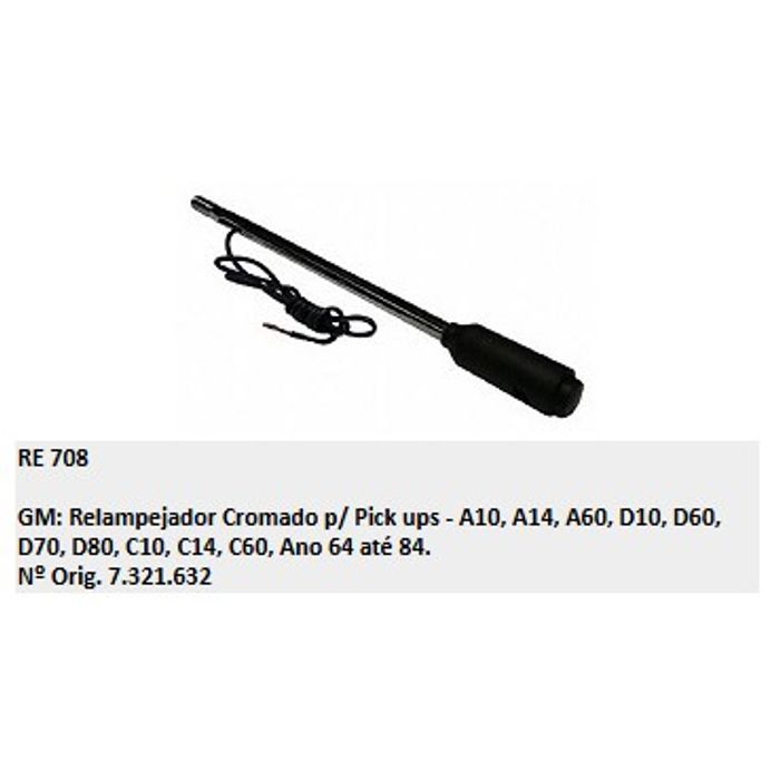 1PR CSAI708 - ALAVANCA SETA GM PICK UP 64>84 COM ROSCA - AMEFIL (EMB. COM 01 PECA - VALOR UNITARIO) - PC