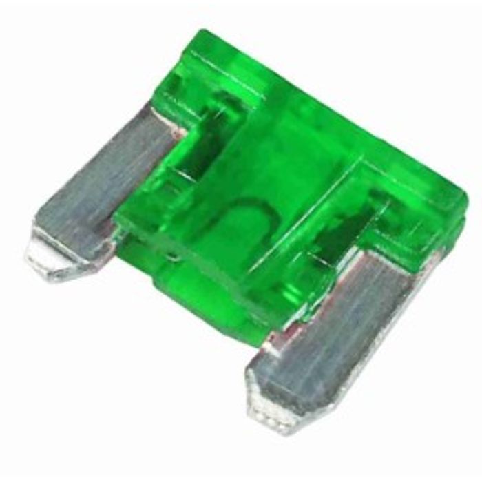 ISO103175-30 - FUSIVEL MINI PERFIL BAIXO - 30 AMP - VERDE (EMB. COM 10 PCS - VALOR UNITARIO) - PC
