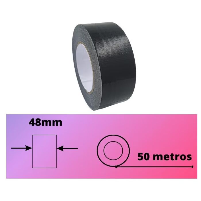 ISO17FT200 50MT - FITA DE TECIDO COM COLA 48MM X 50 MT (EMB. COM 01 PECA - VALOR UNITARIO) - PC