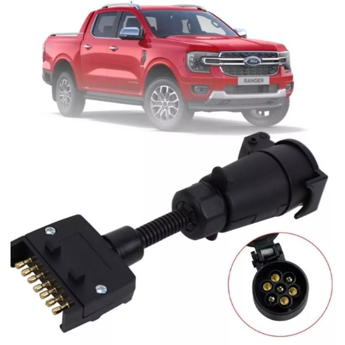ISO17TM7028 - TOMADA POLARIZADA CONECTOR CARRETINHA 7 PINOS FORD/ GM/ RANGER/ S10/ MAVERIK/ RAM/ MUSTANG (EMB. COM 01 PECA- VALOR UNITARIO) - PC